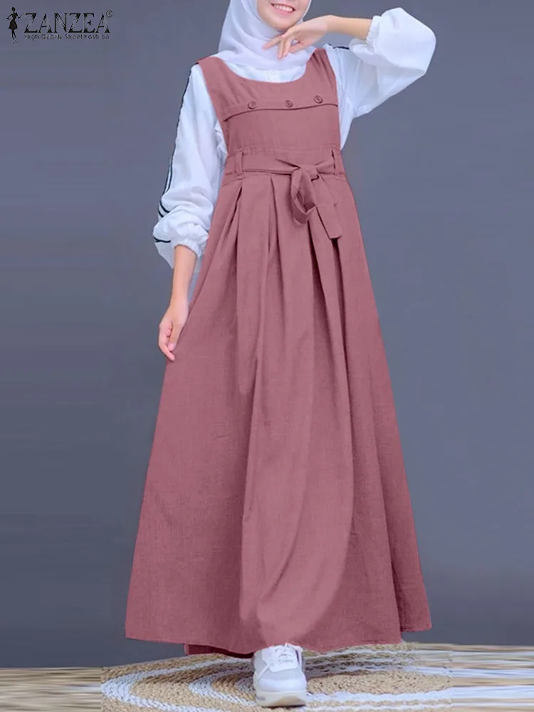 Autumn Fashion Dresses ZANZEA Women Muslim Abaya Casual Long Vestidos Islam Clothing Robe Turkey Dubai Dress Party Maxi Sundress