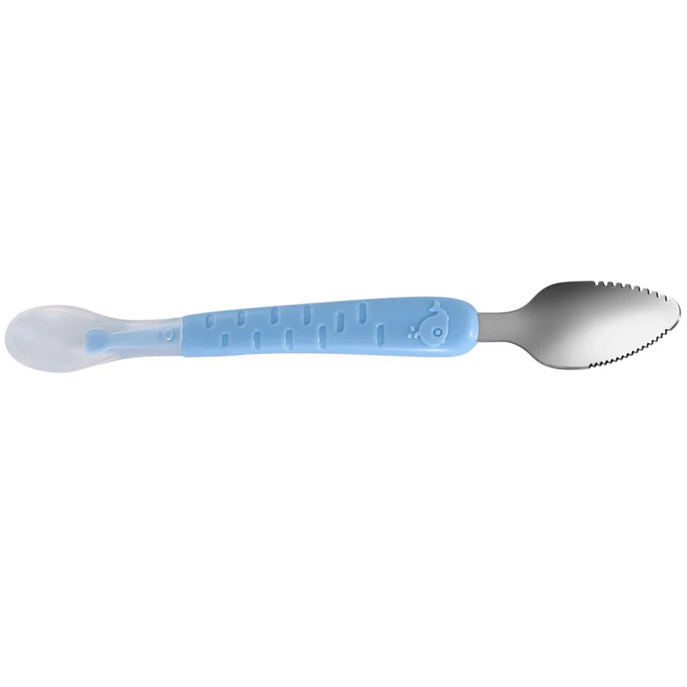 Double Ended Scraper Baby Feeding Supplies Spoon Puree Scraping for Head Fruit