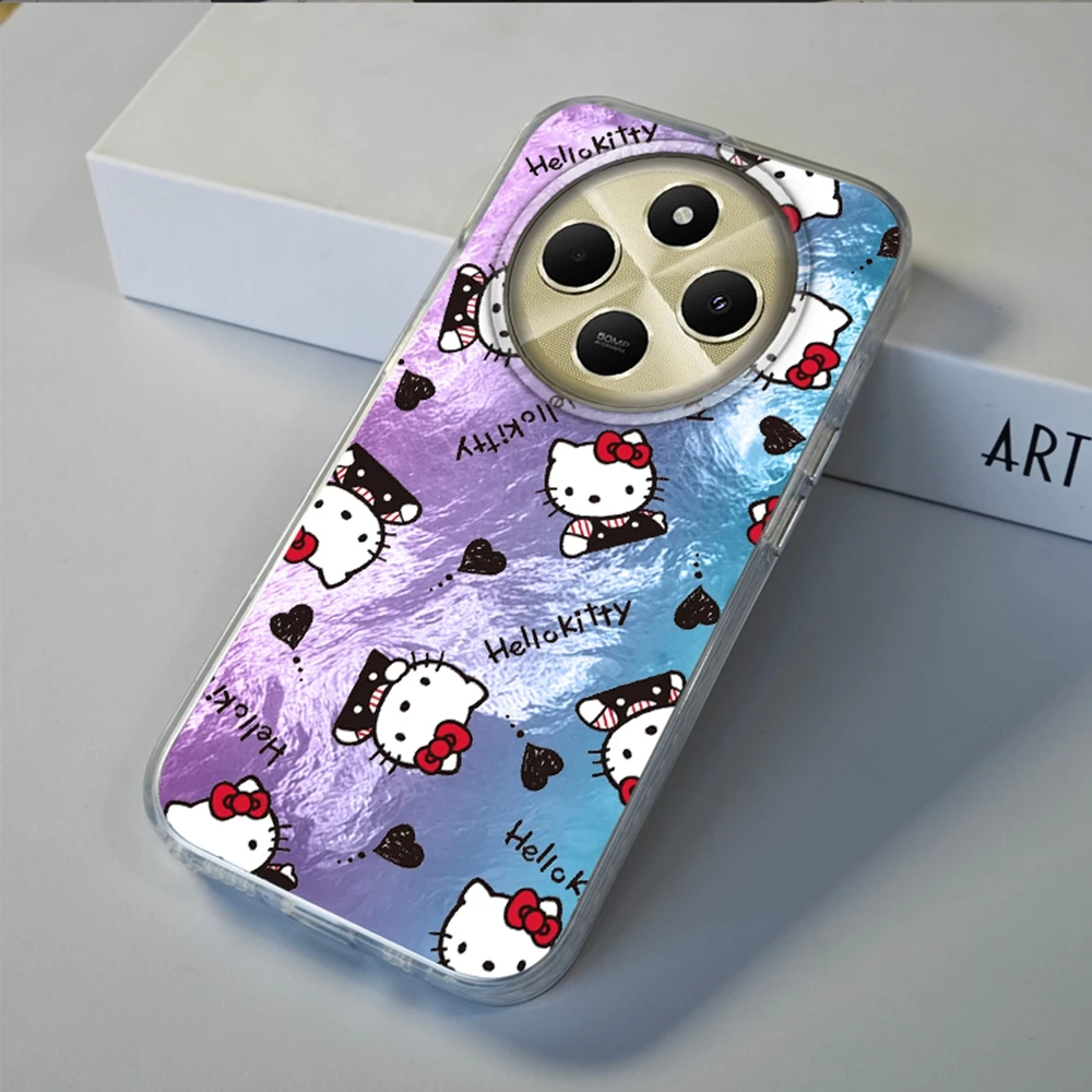 

Cute Cartoon Leopard Girl Phone Case For Xiaomi Redmi 14C 13C Note 14 13 12 11 10 9 8 Pro 9A 9C A3 A2 A1 Women Funda Cover Coque