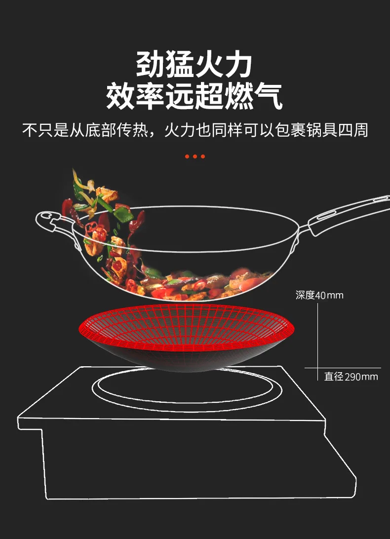 4200W Single Burner Induction Cooker Time Setting Magnetic Control Black Crystal Panel Tabletop Stove