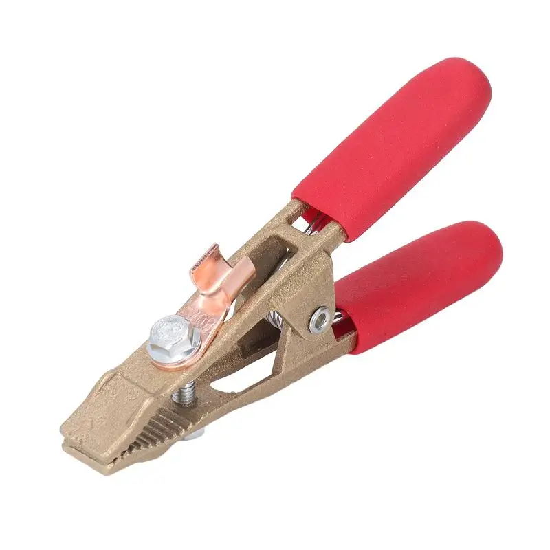 260A Brass Grounding Work Clamp Electric Argon Arc Welding Pliers A Shape Earth Wire Clamp Grounding Work Clamp