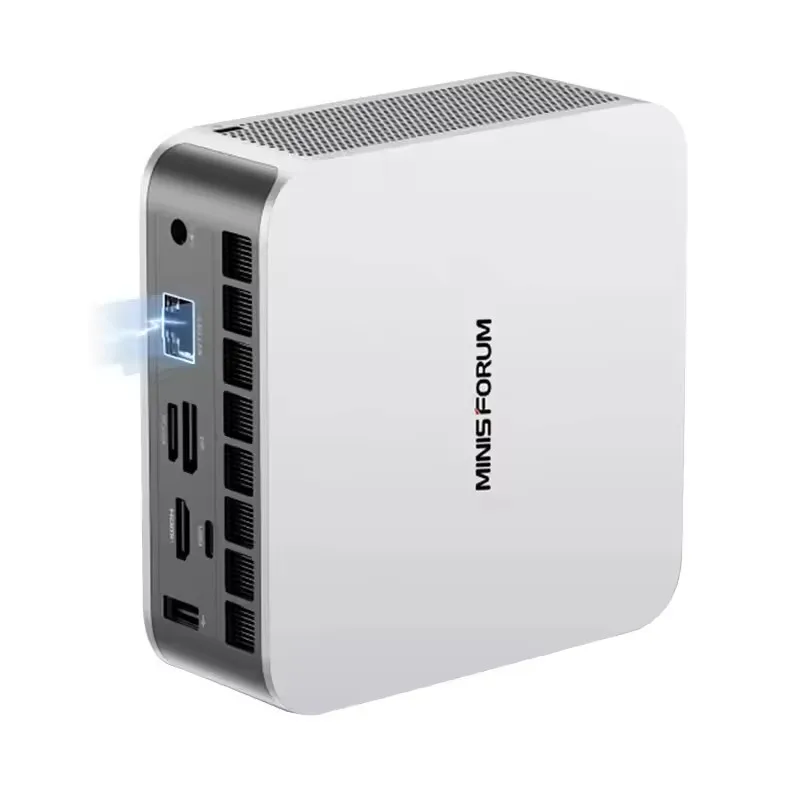 MINISFORUM AI X1 370 255 Mini PC AMD Ryzen AI 9 HX 370 R7 255 OCuLink 2*USB4 Built-in Dual Speaker Gaming Desktop Computer WiFi7