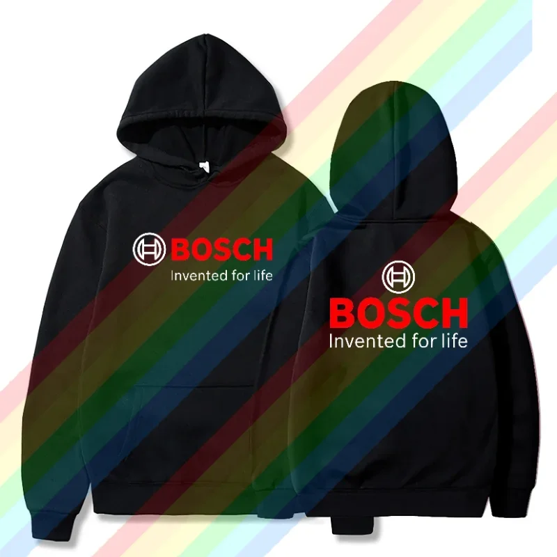 

2024 New Oversized Essential Men Boschs Company Logo Hoodies Women Thermal Sportswear Long Sleeves Unisex S-3XL Cool