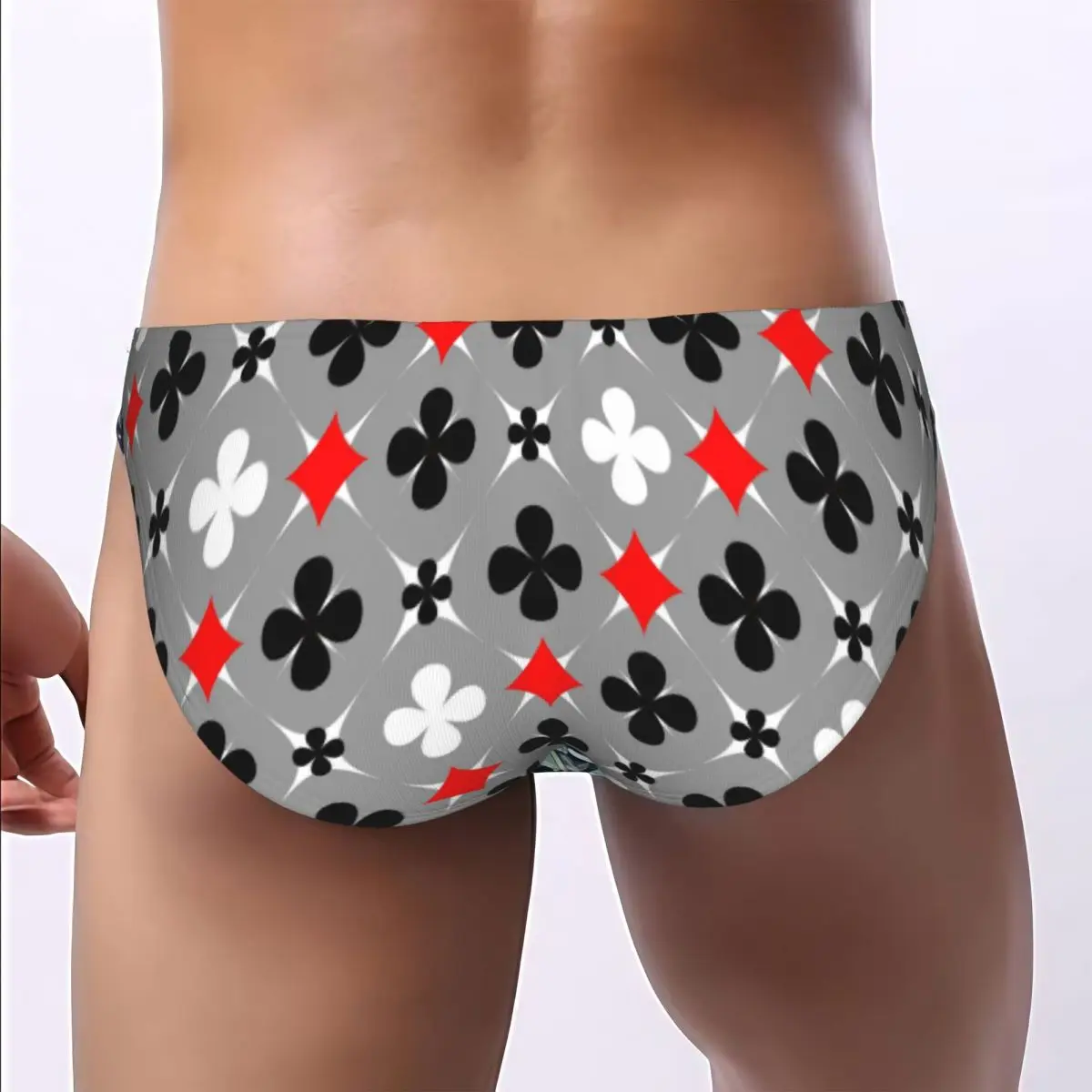Men's Panties Card Suit Pattern Alice In Man Briefs Sexy Underwear Male Bikini Underpants High Quality