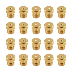 20Pcs LP Gas Conversion Kit M6×0.75mm Brass Jet Nozzle for Propane LPG Natural Gas Pipe, Water Heater, DIY Burner Parts