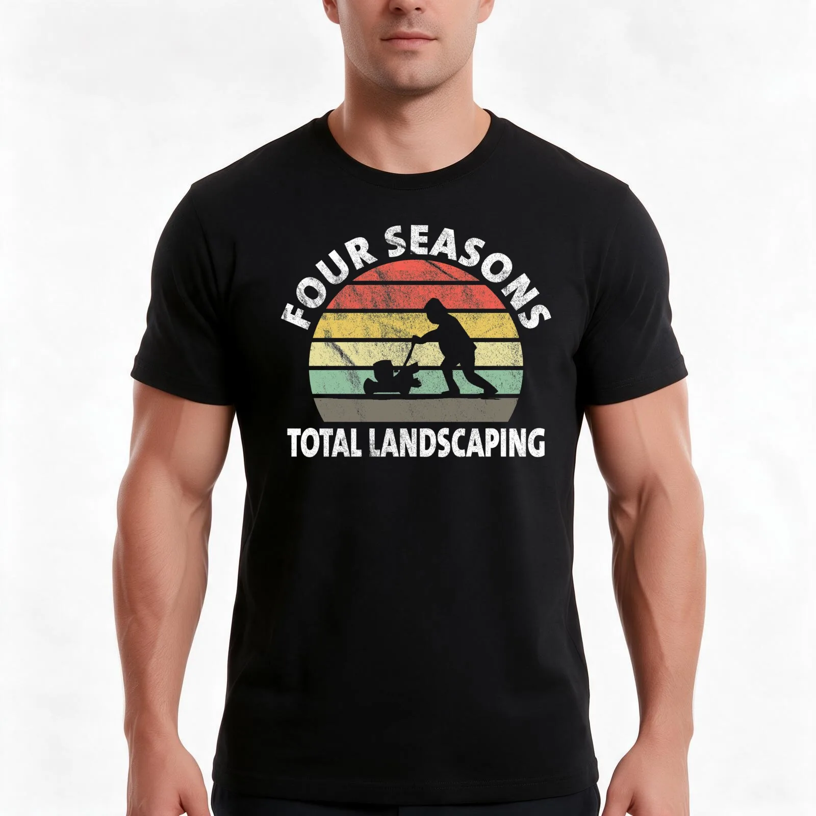 Four Seasons Total Landscaping - Full Range of Services T-Shirt Summer Casual Cotton Tee Oversized Streetwear Tops