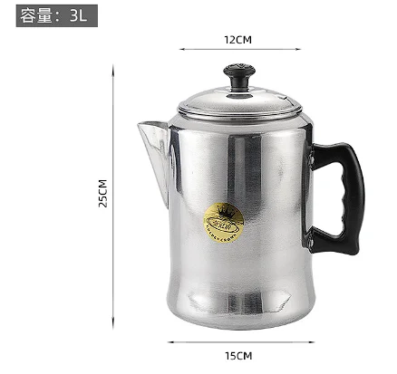 stainless steel small size camping coffee filter funnel pour over black coffee maker teapot with lid