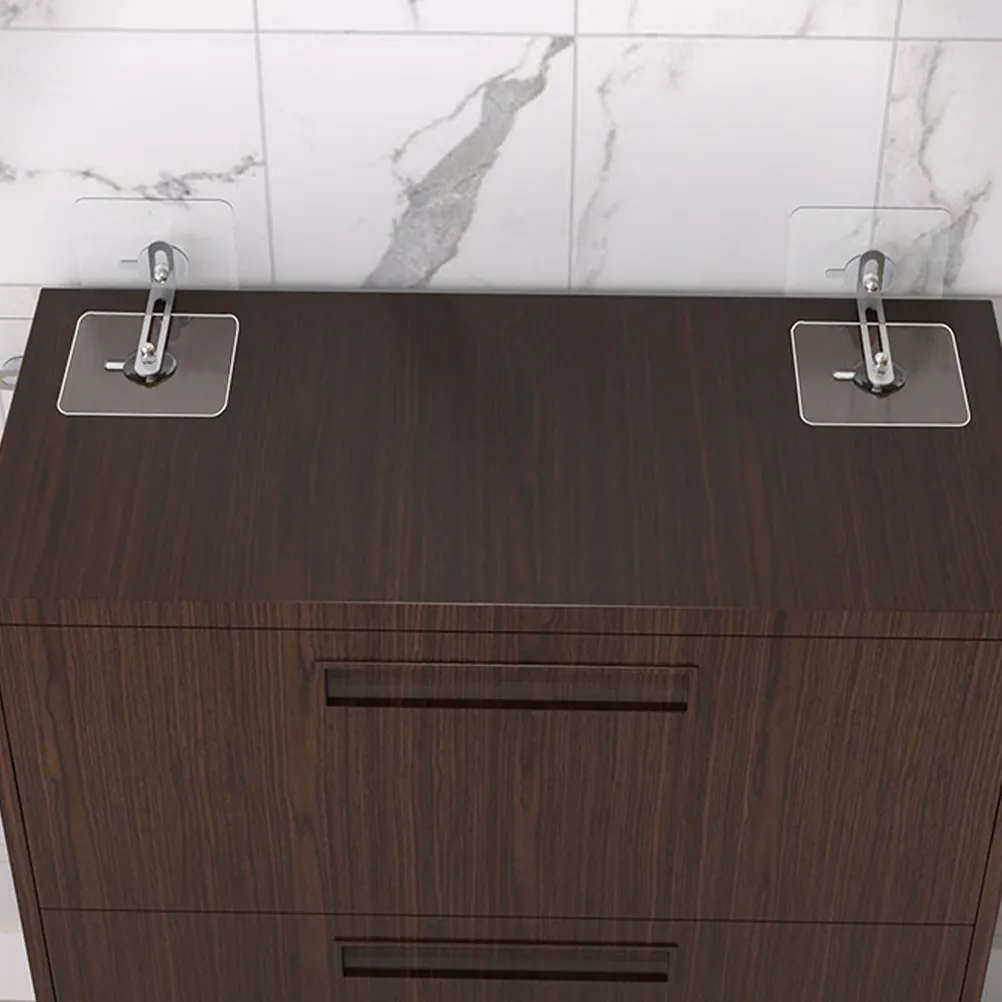 

Комплект из 4 анкеров для мебели, предотвращающих опрокидывание, для защиты от падения мебели, акриловые, из нержавеющей стали, регулируемые, самоклеящиеся крепления для мебели