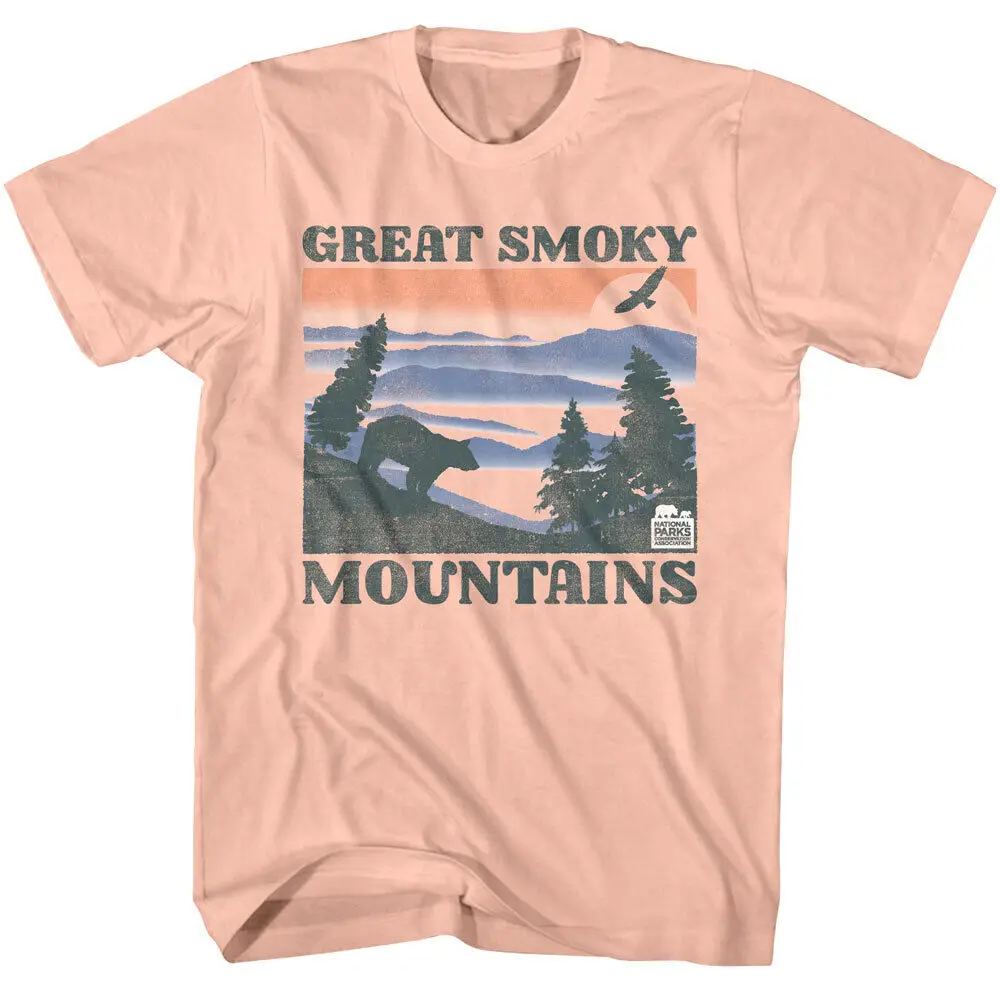 Great Smoky Mountains Sunset Men'S Dusk T Shirt Bear Eagle National Park Tenness