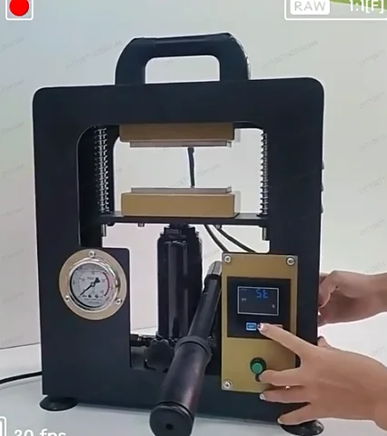 Double-sided Heat Transfer Machine CH 2042-1 10 Tons High-pressure Manual Hydraulic Tree Wax Machine with Pressure Gauge