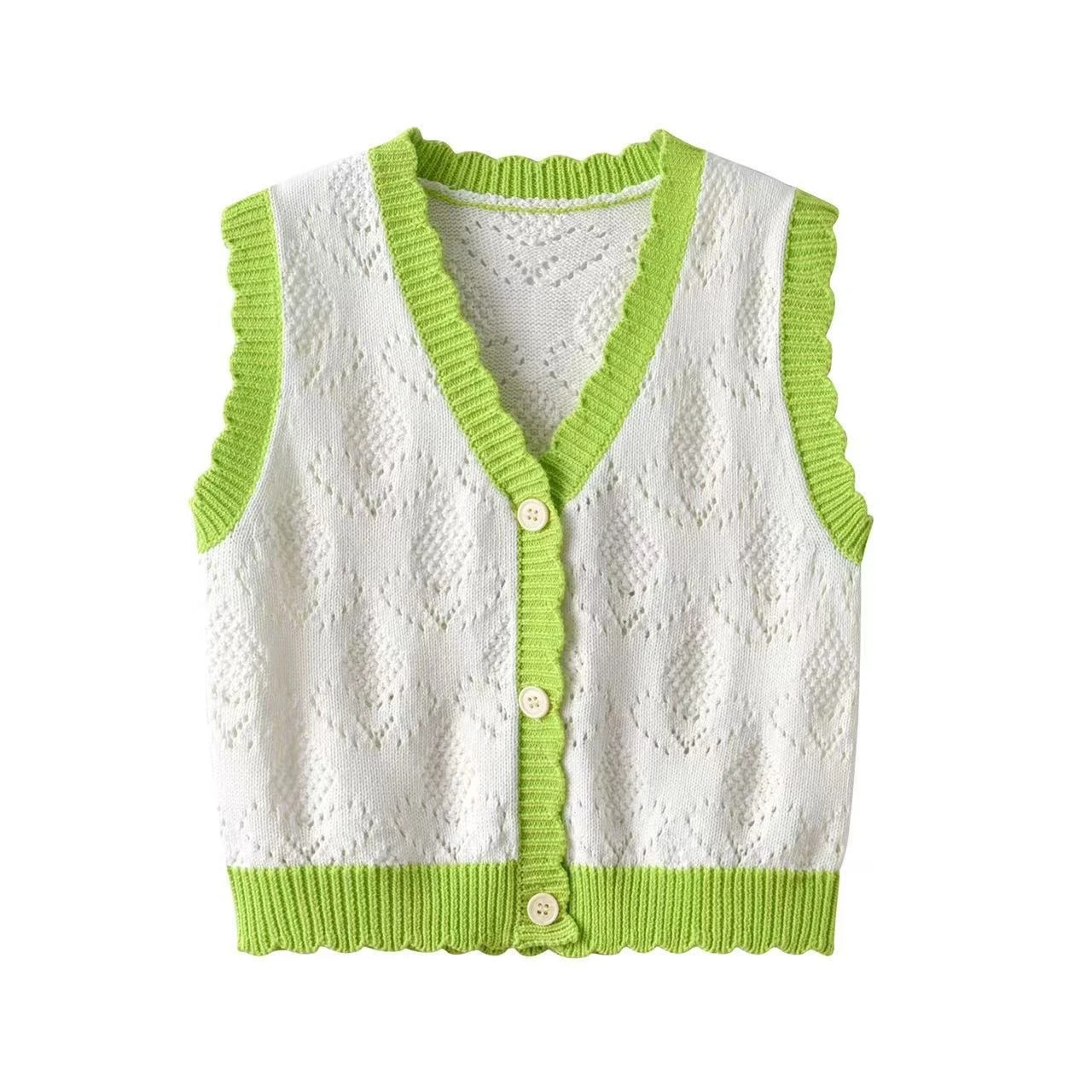 2026 Spring Autumn New Girls & Boys Vest Sweater School Cotton V-neck Summer Toddler Vest 1 - 10 Years Old Kids Clothes