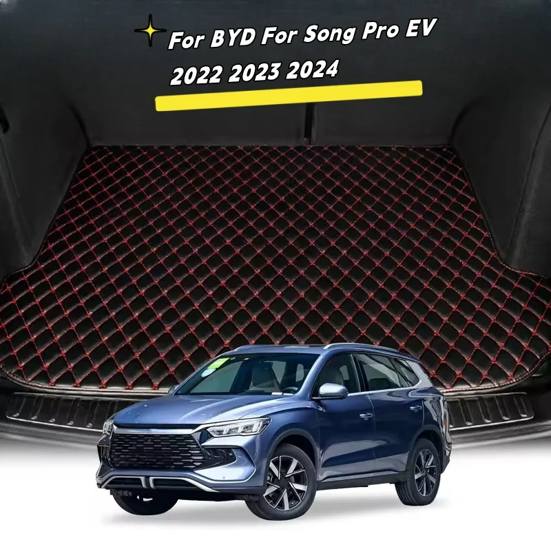 

Car Accessories Pads Car Trunks Microfiber Leather Anti-slip Anti-abrasion Mat For BYD Song Pro EV 2022 2023 2024