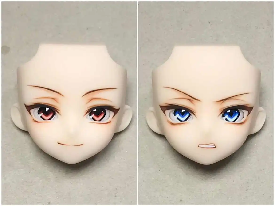 Handmade ob22 Open Eye Face Shell Blank Face Shell White Muscle Without Mouth ob24 Doll Accessories Game Prop Anime  Toy  Kids