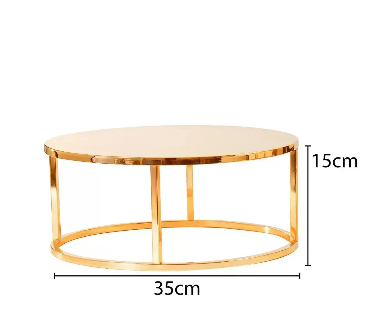 Metal round and square gold floating cake separator holder for wedding birthday party interval dessert table display