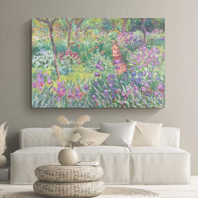 Claude Monet Exhibition Art Posters Canvas Oil Garden Boat Lake Landscape Nature Landscape Wall Art Room Home Decor