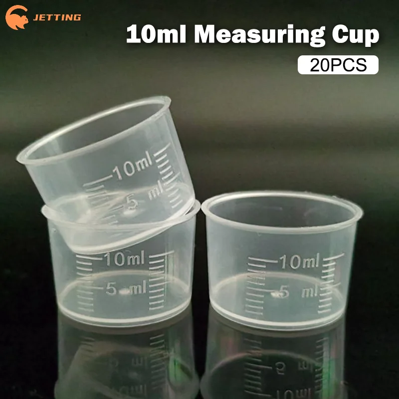 20Pcs 10/30ml Measuring Cup Clear Disposable Liquid Volumetric Measurement Cup Graduated Measure Beaker Kitchen Baking Tool