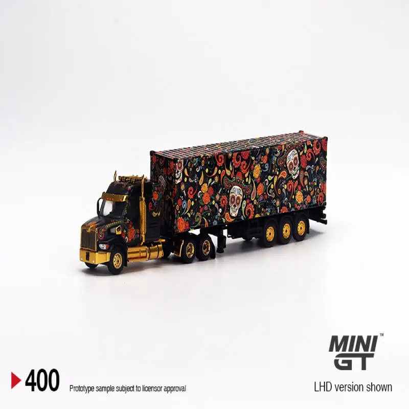 

TSM Model minigt#400 1/64 Western Star 49X Day of the Dead painting trailer Diecast alloy car model collection display gift