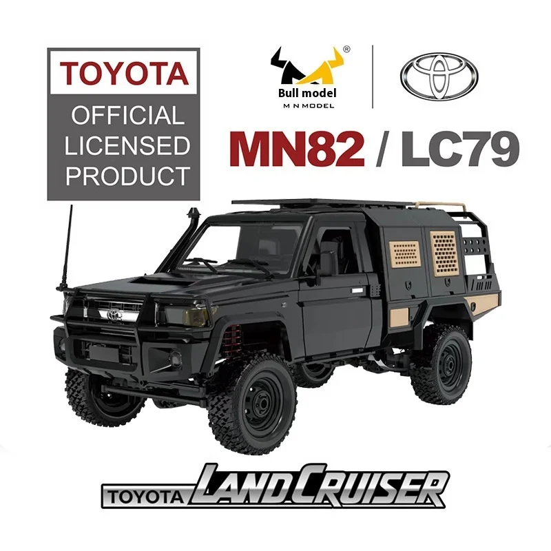 Voiture télécommandée Toyota Lc79 pour enfants, Mn82s, Mn82 Pro, voiture RC d'escalade tout-terrain, 514 jusqu'à 4 roues motrices, cadeaux de Noël et d'anniversaire pour garçons, 1:12