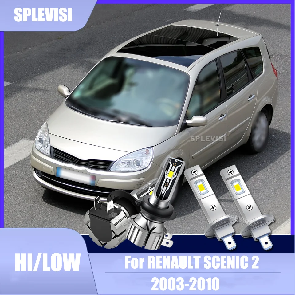 

Brighter Than Halogen Bulbs 12V H1 H7 LED Headlights High Low Beam For RENAULT SCENIC 2 2003 2004 2005 2006 2007 2008 2009 2010