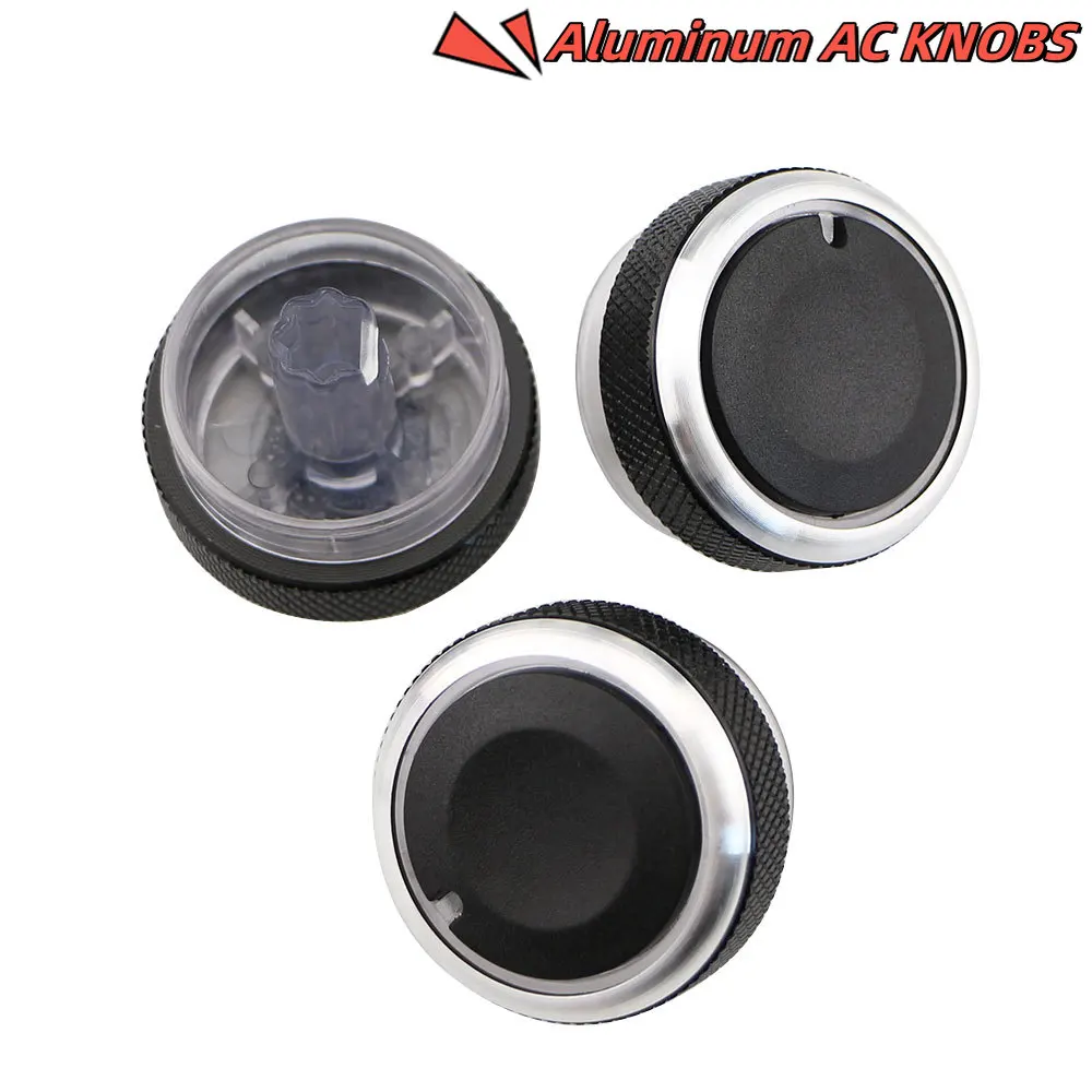 3Ps/Set Air Conditioning Knob For Ford Focus 2 MK2 Focus 3 MK3 Mondeo Aluminum alloy Car AC Heater Control Knob For Focus
