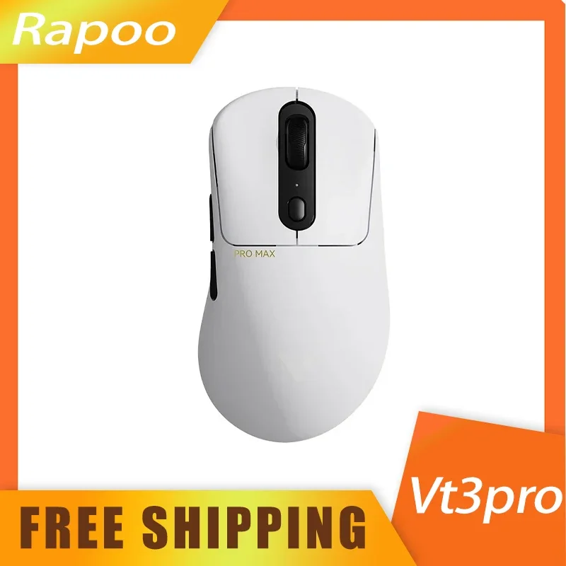 

Rapoo Vt3pro Max Mouse Dual Mode Wireless Paw3950/3398 Lightweight 4k/8k Mice For Medium Large Hand Shape Pc Gamer Accessory