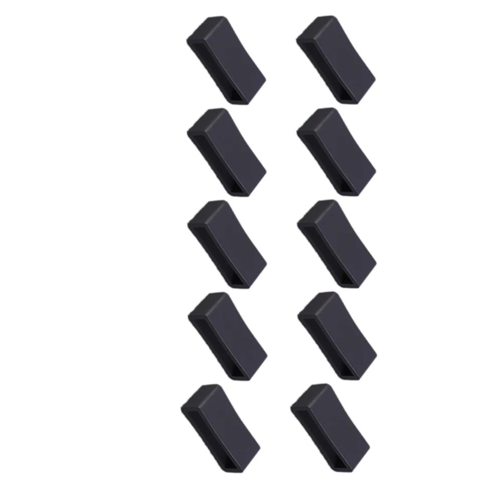 

10 Pcs Watch Bands Holder Ring Accessories High Quality Loop Black
