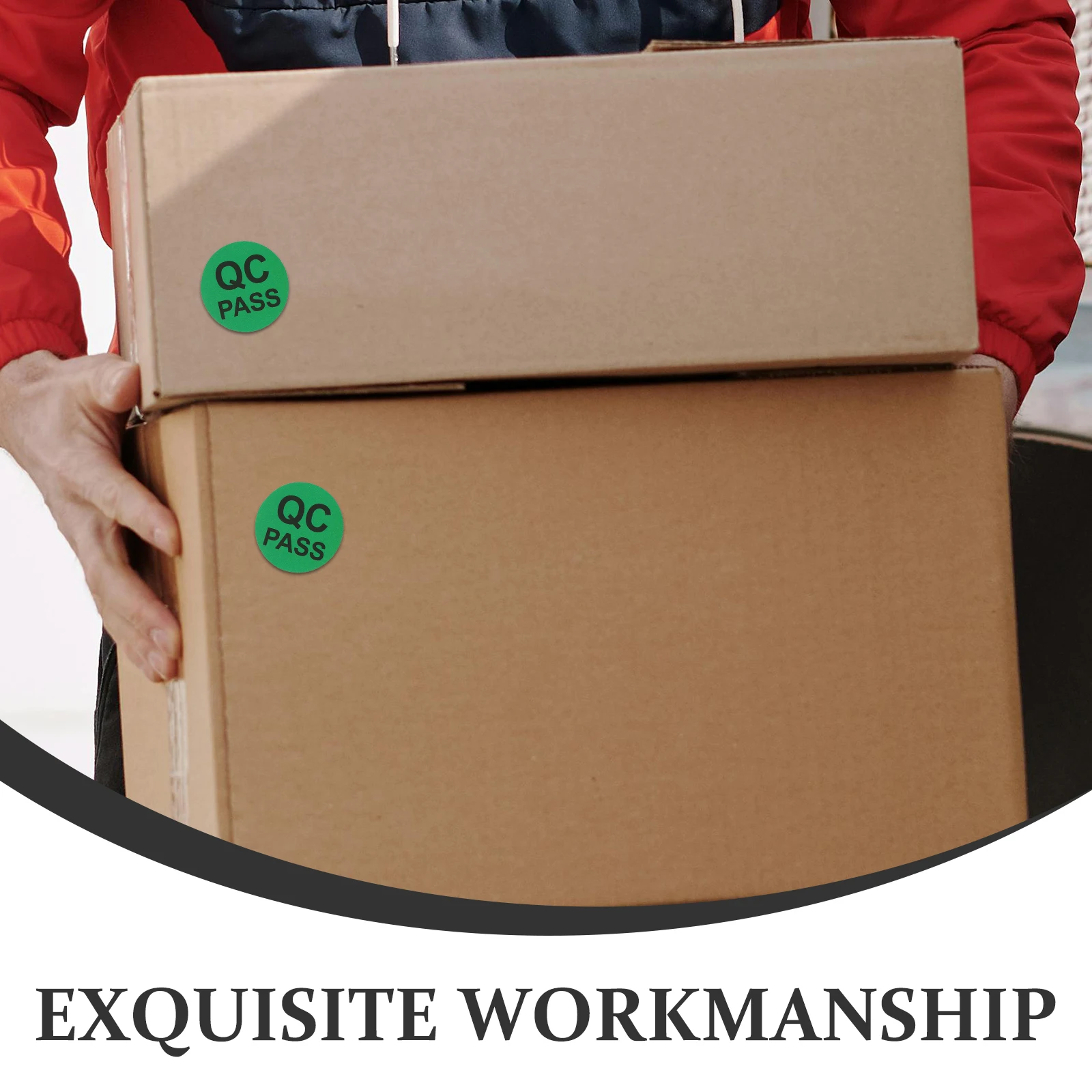 1 Roll Adhesive Qc Label Stickers Round Inventory Quality Control Labels for Warehouse Approval Marking and Product Inspection