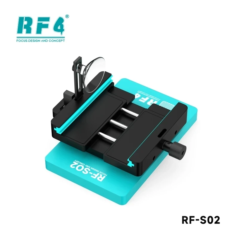 

Универсальный зажим для ремонта телефонов RF4 RF-SO2, регулируемая ширина, с отверстиями для камеры/силиконовыми подушечками, для снятия задней крышки/экрана