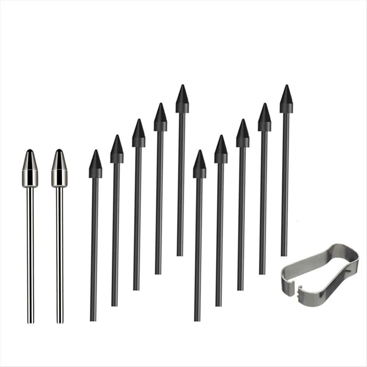 【~ New A40U】Stylus Pen Nibs/Tips for Tab S9/S9FE+/S9/S8/S7/S22/S23/Ultra Plastic+Titanium Nibs(10+2Pcs Set)