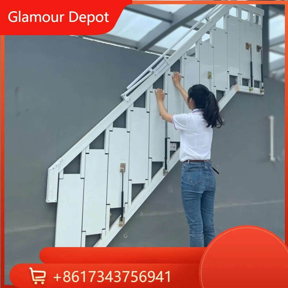 

YYZ,,Folding Ladder Stairs Custom Outdoor Fire Small Duplex Indoor and Outdoor Loft Second Floor Villa Loft Home Small Apartment