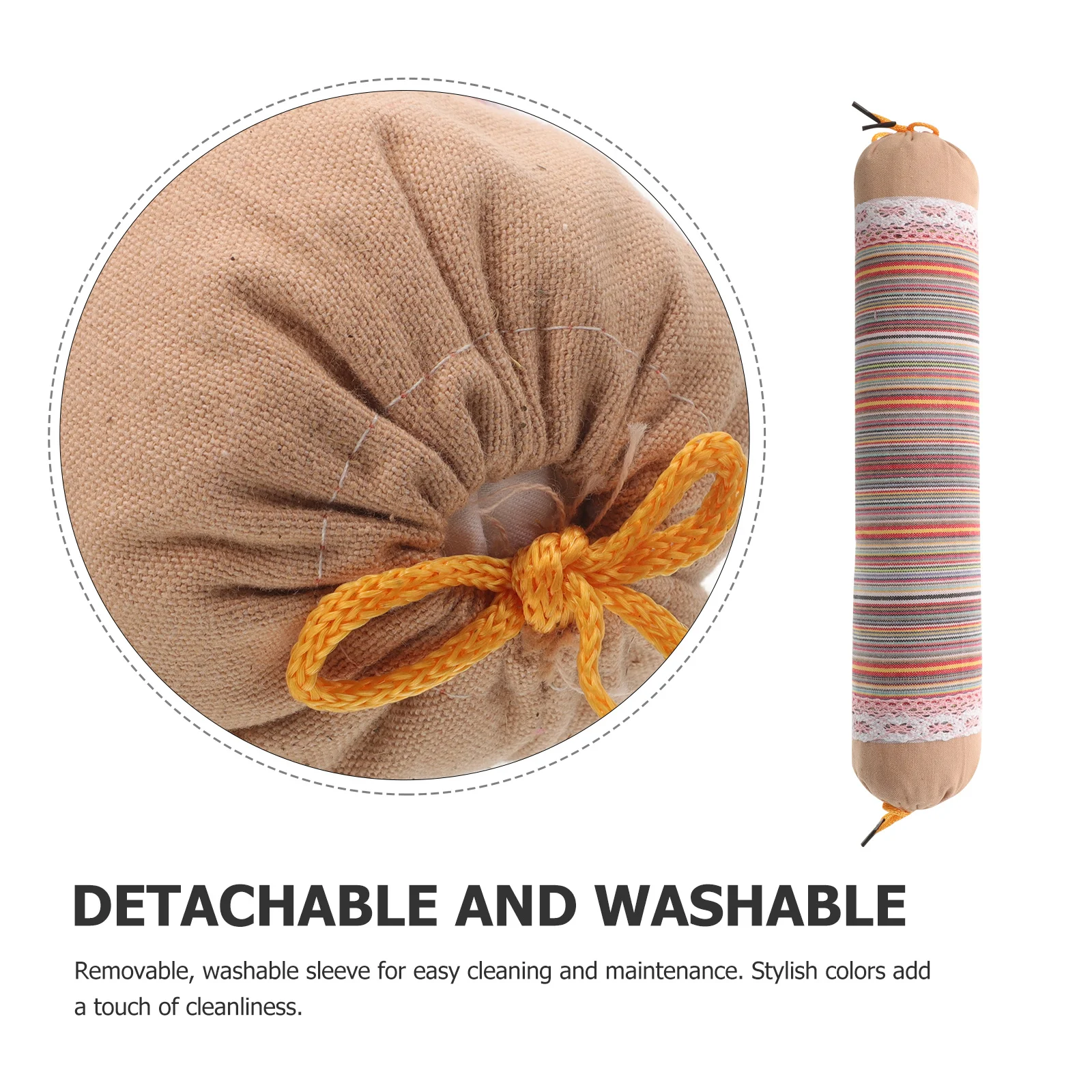 

Cervical Pillow Neck Roll with Natural Wormwood Filling Removable Washable Cover for Neck Support and Pain Relief Round Cervical