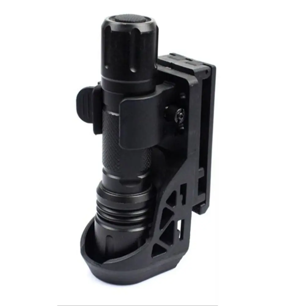 

360° Rotating Rotating Flashlight Holder with Lever Side Lock Quick Unplug Flashlight Cover Unbreakable Lightweight