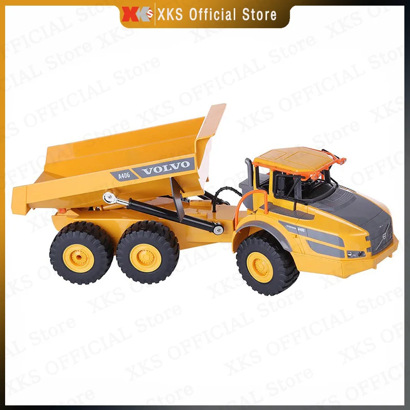 Double E E581 1/16 RC Truck 2.4G Remote Control Dump Truck Model LED Light Engineering Vehicle Electric Toy Car Gift for Boy