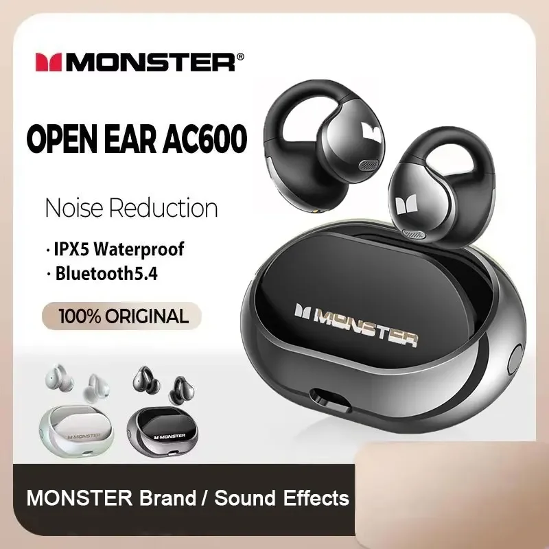 

Monster Ear Clips High Quality Bluetooth 5.4 HD Call Earphones Low Latency Long Endurance Headphones HiFi Stereo Sports Headsets
