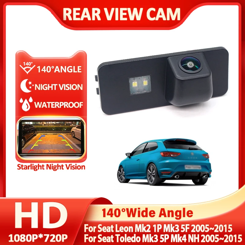 Car Rear View Camera Reversing Backup Parking For Seat Leon Mk2 1P Mk3 5F 2005~2015 For Seat Toledo Mk3 5P Mk4 NH 2005~2015