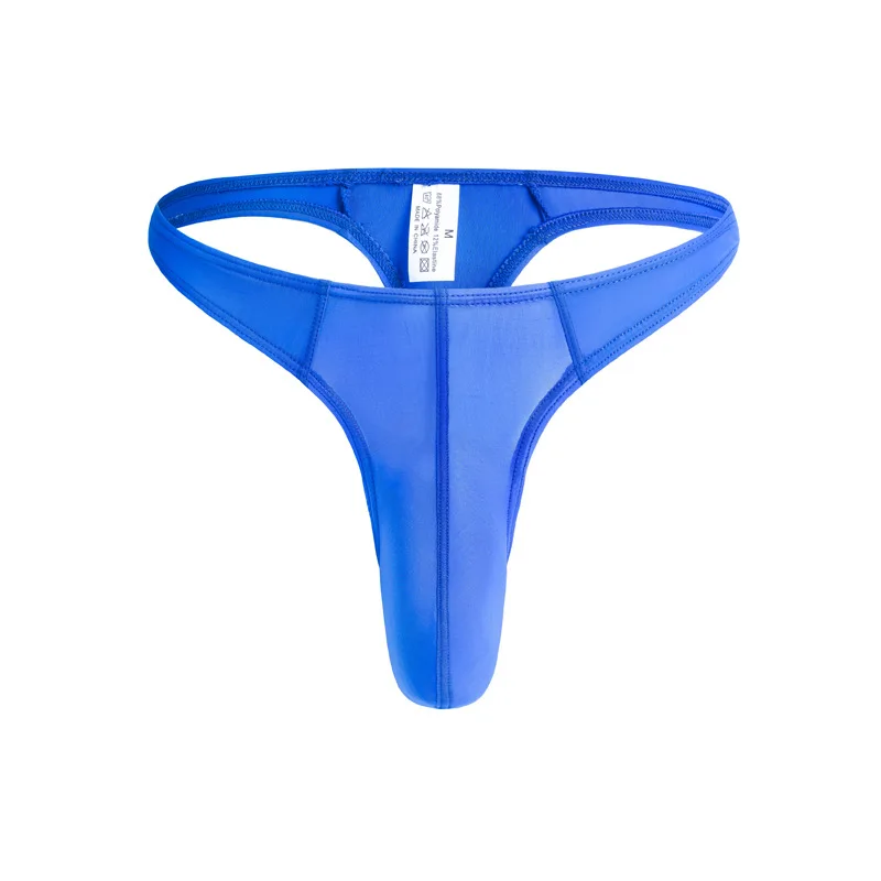 Herren Sexy Unterwäsche aus Eisseide mit Elefanten-Nasen-Tasche, atmungsaktive Low-Waist-Tangas und G-Strings, T-Back-Jockstrap für verbesserte Leistung
