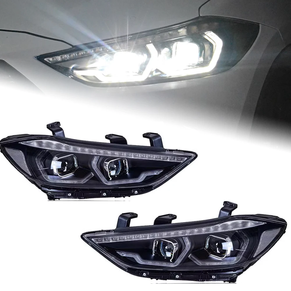 

AKD Car Styling for Hyundai Elantra Headlights 2016-2020 New Elantra Headlight Brand Eagle Eye DRL Hid Bi Xenon Auto Accessories