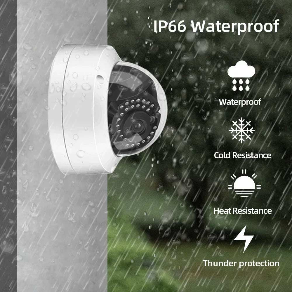 أمن الوطن 8MP H.265 + 4CH 4K الترا HD CCTV DVR عدة في الهواء الطلق كاميرا بشكل قبة نظام IP66 مقاوم للماء P2P مجموعة مراقبة الفيديو 8CH
