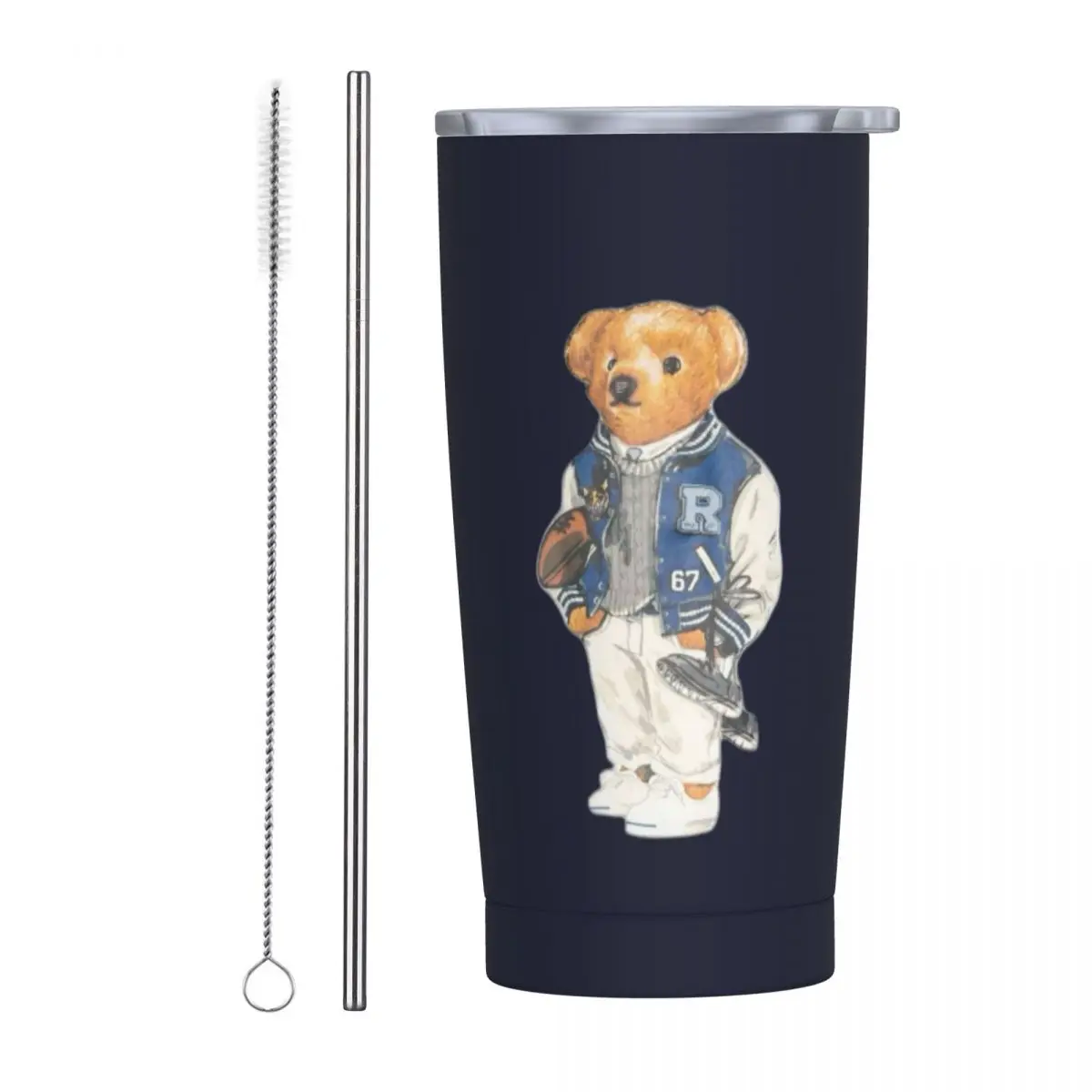 Ralph Bear 20oz Stainless Steel Insulated Thermal Coffee Car Cup Cold Hot Mugs Vacuum Flask