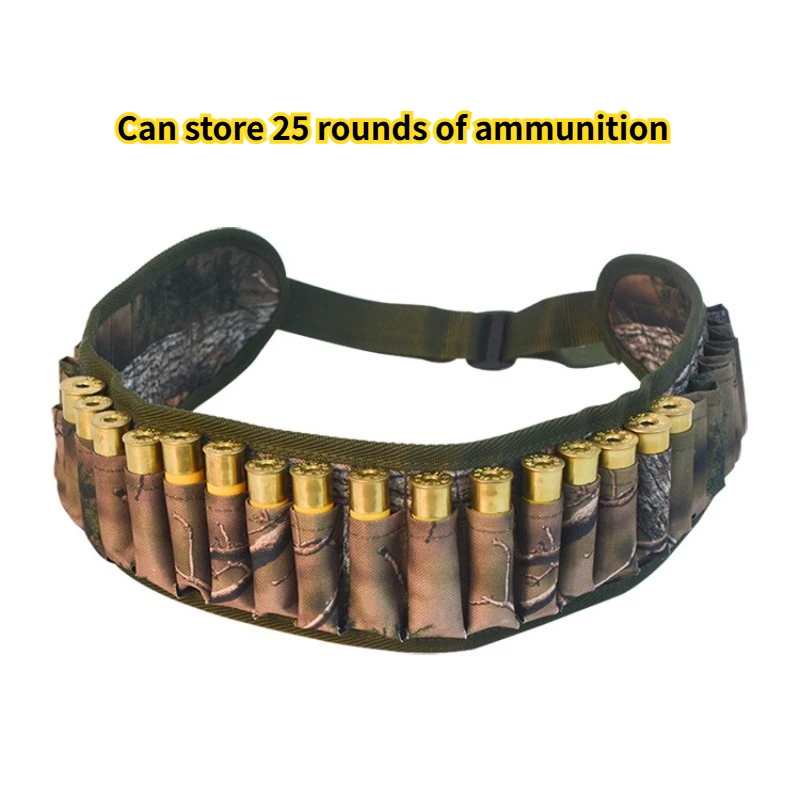 Tactical 30/25Rounds Bandolier Belt 12 Gauge Cartridge Pouch Hunting Shotgun Shell Ammo Pouch Training Hunting Accessories view 3