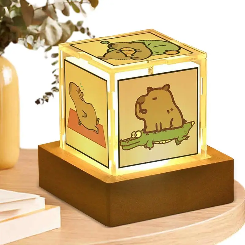 

Cute Animal Nursery Night Light Cute Animal Desk Light Portable USB Powered Desk Light Adorable Capybara Bedroom Atmosphere