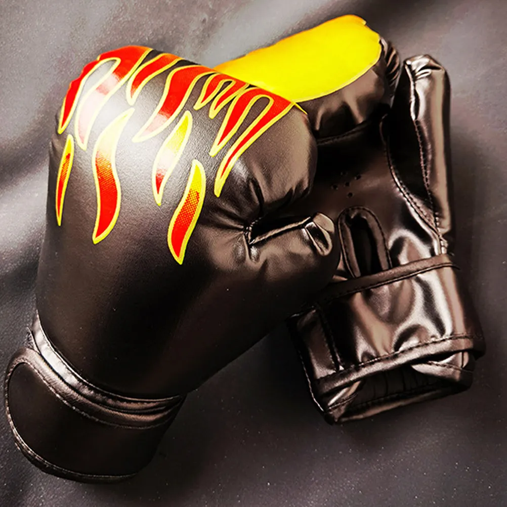

2 пары боксерских перчаток из полиуретана с расширенной лентой для запястья, регулируемые, с амортизацией, для спаррингов и тренировок по кикбоксингу