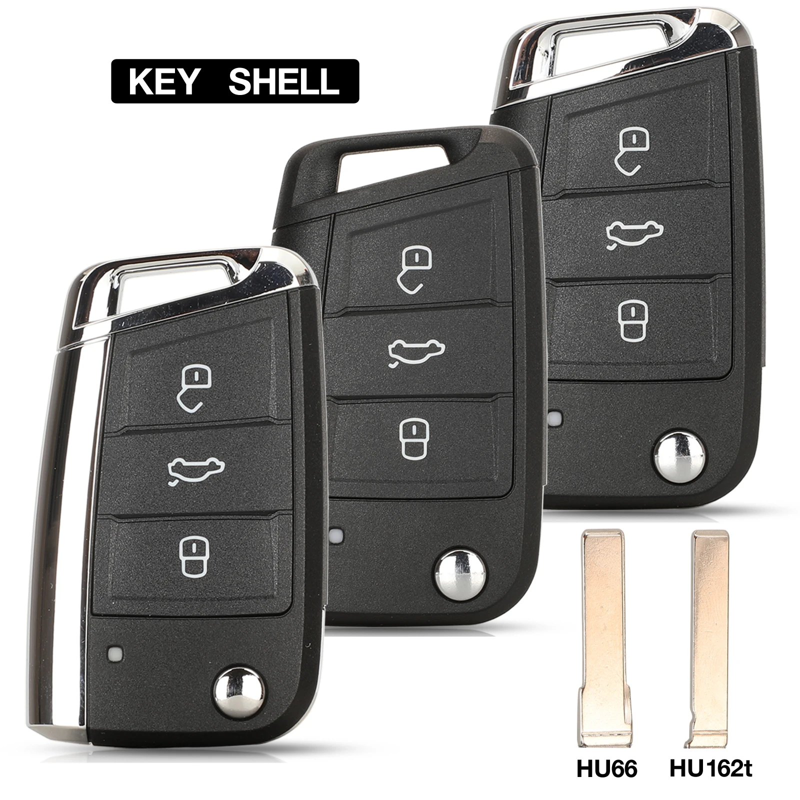 

Jingyuqin 3BTN MQB чехол для дистанционного ключа для VW Golf 5 7 Sportsvan GTI MK7 для Skoda Octavia A7 для Seat HU66/HU162t Blade