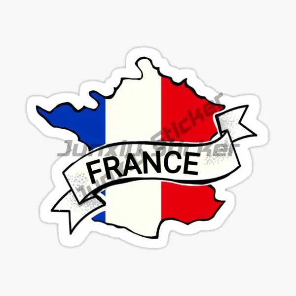 FRANCE Flag Map Creative PVC Car Stickers for Car Van Bicycle Off-road Window Helmet Wall Decoration Accessories