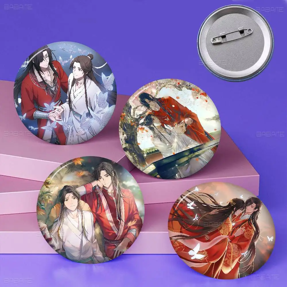 1pc Heavenly Officials Blessing Creative Tinplate Soft Button Pins Animal Icon Brooch Lapel Backpack Badge Accessories Pin