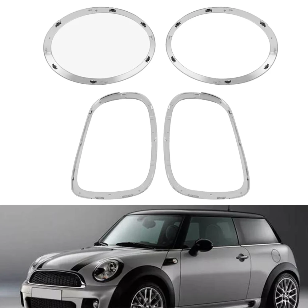 

4pcs Car Headlight Taillight Grille Surround Cover Trims For MINI Cooper F55 F56 F57 51712355791 51712355798 Replacement Parts
