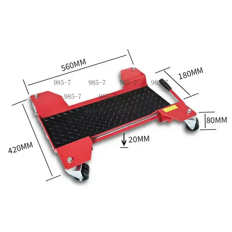 Motorbike Moving Dolly Trolley, 360 Degree Casters Platform Trailer with Centre Stand for Motorcycle