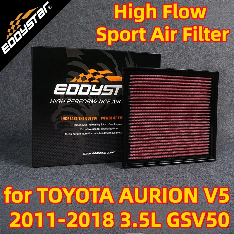 

Спортивный воздушный фильтр с высоким расходом для TOYOTA AURION V5 2011-2018 3,5 л GSV50, моющиеся гоночные впускные фильтры