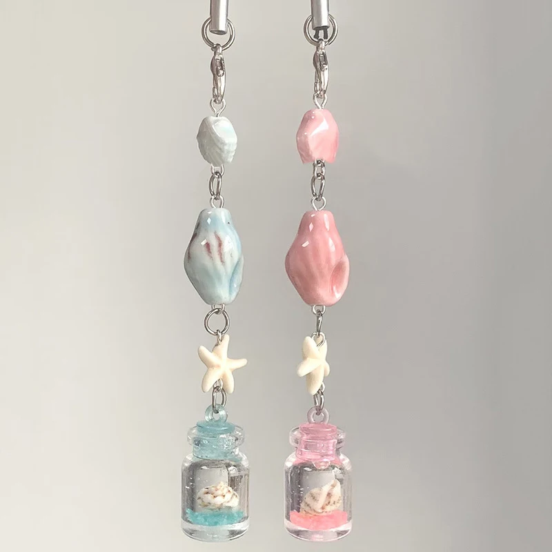 شفافة المفاتيح لطيف الرياح الرنين قلادة كيرينغ الهاتف المحمول الحبل Kawaii حقيبة اكسسوارات الديكور ديكورات المنزل