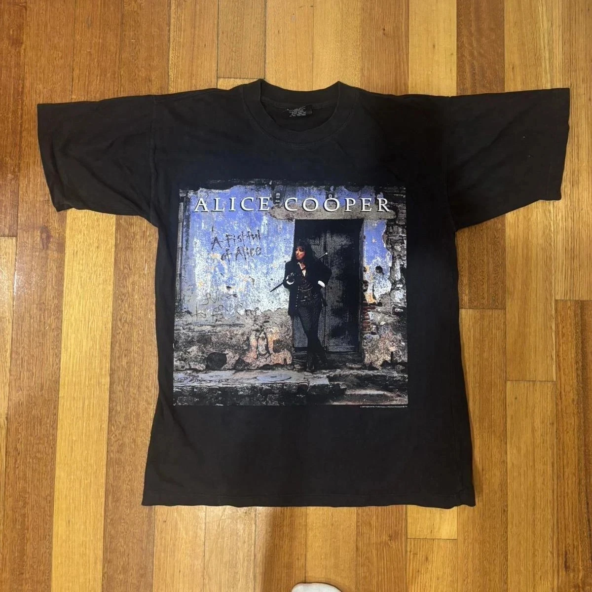 Alice Cooper A Fistful Of Alice 1997 Band 90s Basic Black Unisex T shirt Mens T Shirts Vintage T Shirt